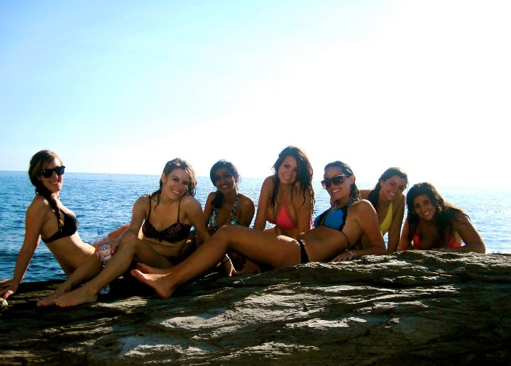 Swimming in random rocks during a hike in Cinque Terre!
