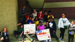 Dr. Nat Irvin with lemonade day students