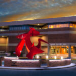 Big Red statue in the morning