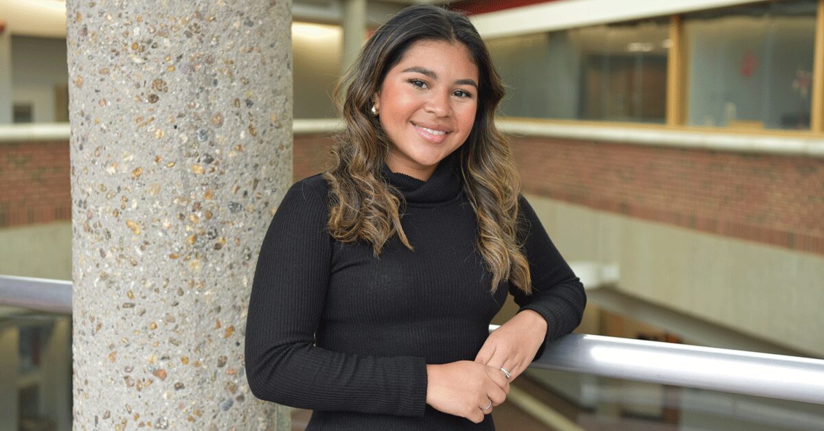 Headshot of Justyne Aranda in Frazier Hall