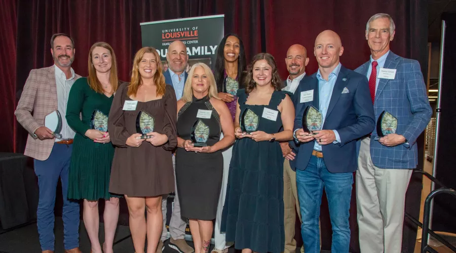 All award winners pictured on stage