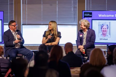 Larry Horn speaking on a panel at Venture Connections